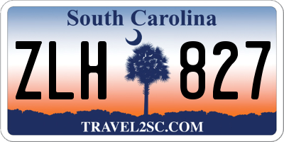 SC license plate ZLH827