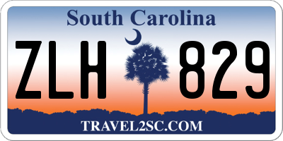 SC license plate ZLH829