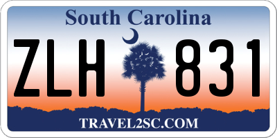 SC license plate ZLH831