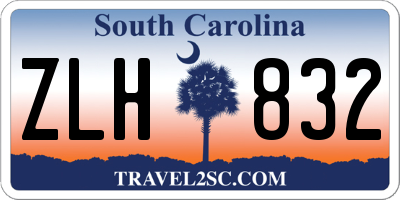 SC license plate ZLH832