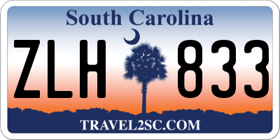 SC license plate ZLH833