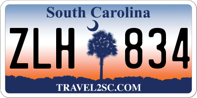 SC license plate ZLH834