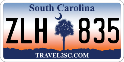 SC license plate ZLH835