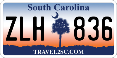 SC license plate ZLH836