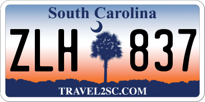 SC license plate ZLH837