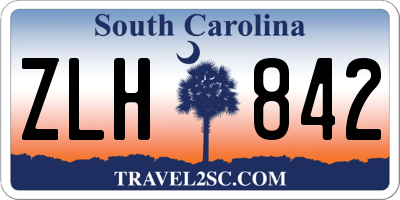 SC license plate ZLH842