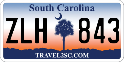 SC license plate ZLH843