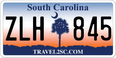 SC license plate ZLH845