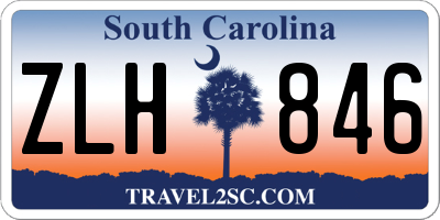 SC license plate ZLH846