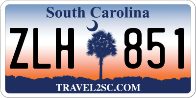 SC license plate ZLH851