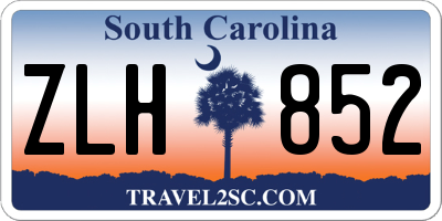 SC license plate ZLH852