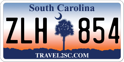 SC license plate ZLH854