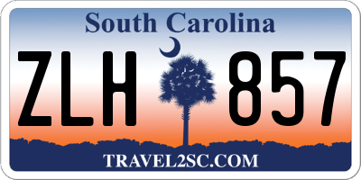 SC license plate ZLH857