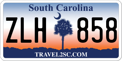 SC license plate ZLH858