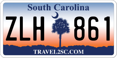 SC license plate ZLH861