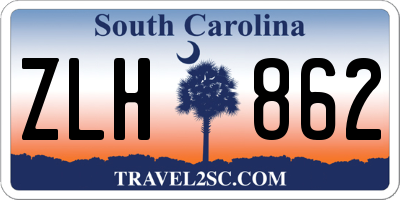 SC license plate ZLH862