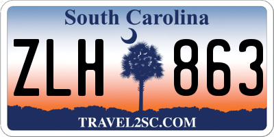 SC license plate ZLH863