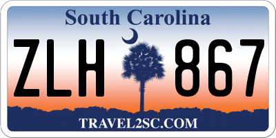 SC license plate ZLH867