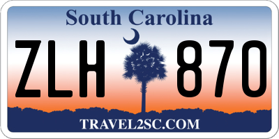 SC license plate ZLH870
