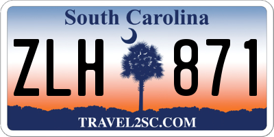 SC license plate ZLH871