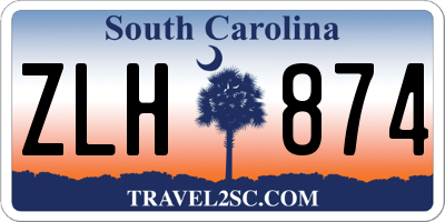 SC license plate ZLH874