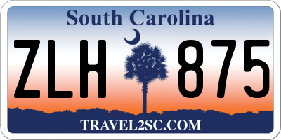 SC license plate ZLH875