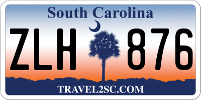 SC license plate ZLH876
