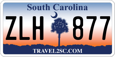 SC license plate ZLH877