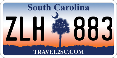 SC license plate ZLH883