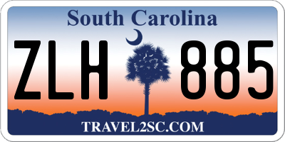 SC license plate ZLH885