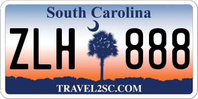 SC license plate ZLH888