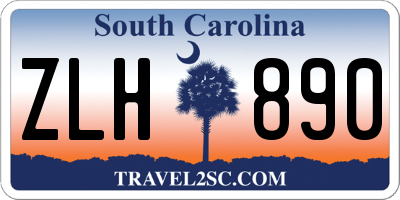 SC license plate ZLH890