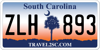 SC license plate ZLH893