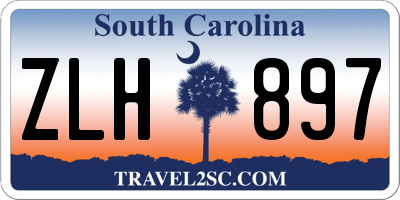 SC license plate ZLH897