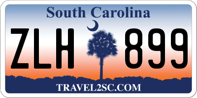 SC license plate ZLH899