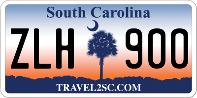 SC license plate ZLH900