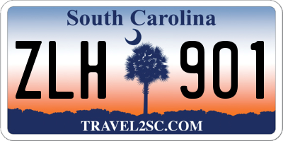 SC license plate ZLH901