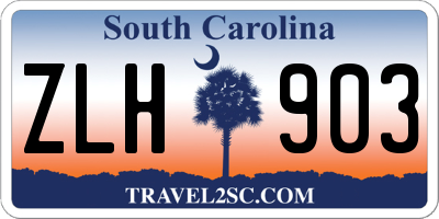 SC license plate ZLH903