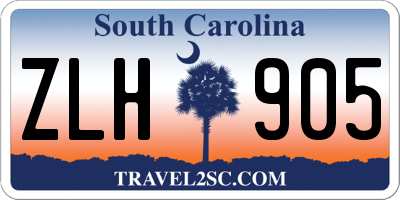 SC license plate ZLH905