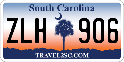 SC license plate ZLH906