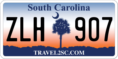 SC license plate ZLH907