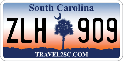 SC license plate ZLH909