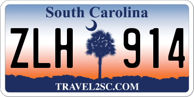 SC license plate ZLH914