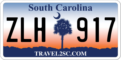 SC license plate ZLH917