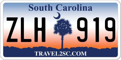 SC license plate ZLH919