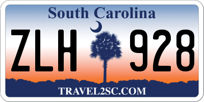 SC license plate ZLH928