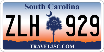 SC license plate ZLH929