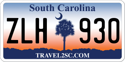 SC license plate ZLH930
