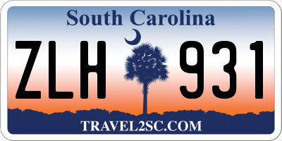 SC license plate ZLH931