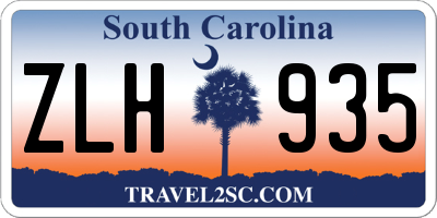 SC license plate ZLH935